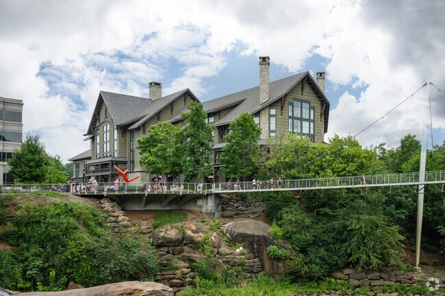 The Liberty Bridge is a major attraction in downtown Greenville.