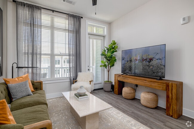 2BR, 2BA - 1,174SF - Living Room - The Row at Barrett