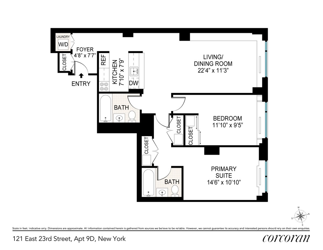 121 E 23rd St Unit 9D, New York, NY 10010 Apartment for Rent in New