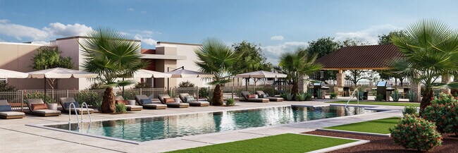 Terraza de la piscina - Alma Apartments