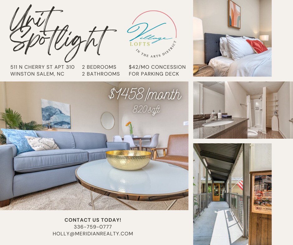 Village Lofts of WinstonSalem 511 N Cherry St WinstonSalem, NC Apartments for Rent in