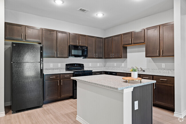 2BR, 2BA - 1,156SF - Kitchen - Redwood