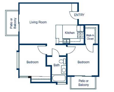 2BR/1BA - Jefferson House II Senior Apartments