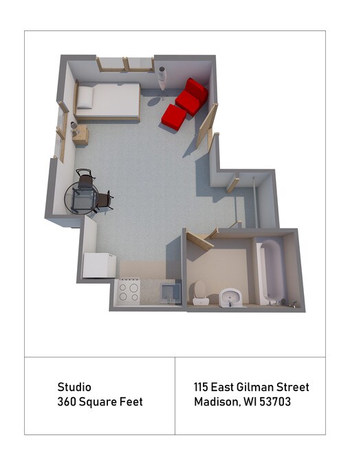 The Badger Den Apartments on Gilman