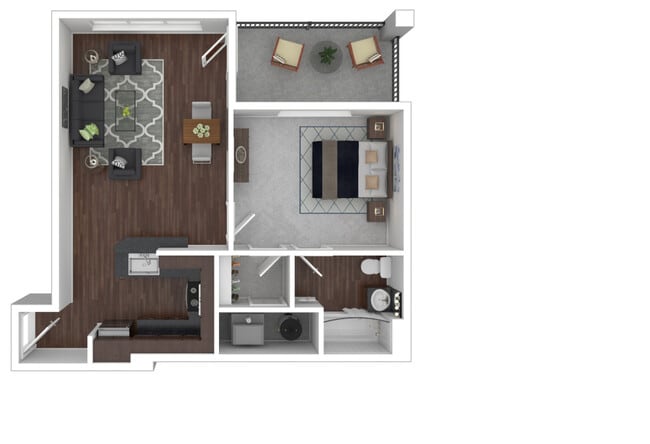 Apartamento mediano de 1 dormitorio - Parkside Estates