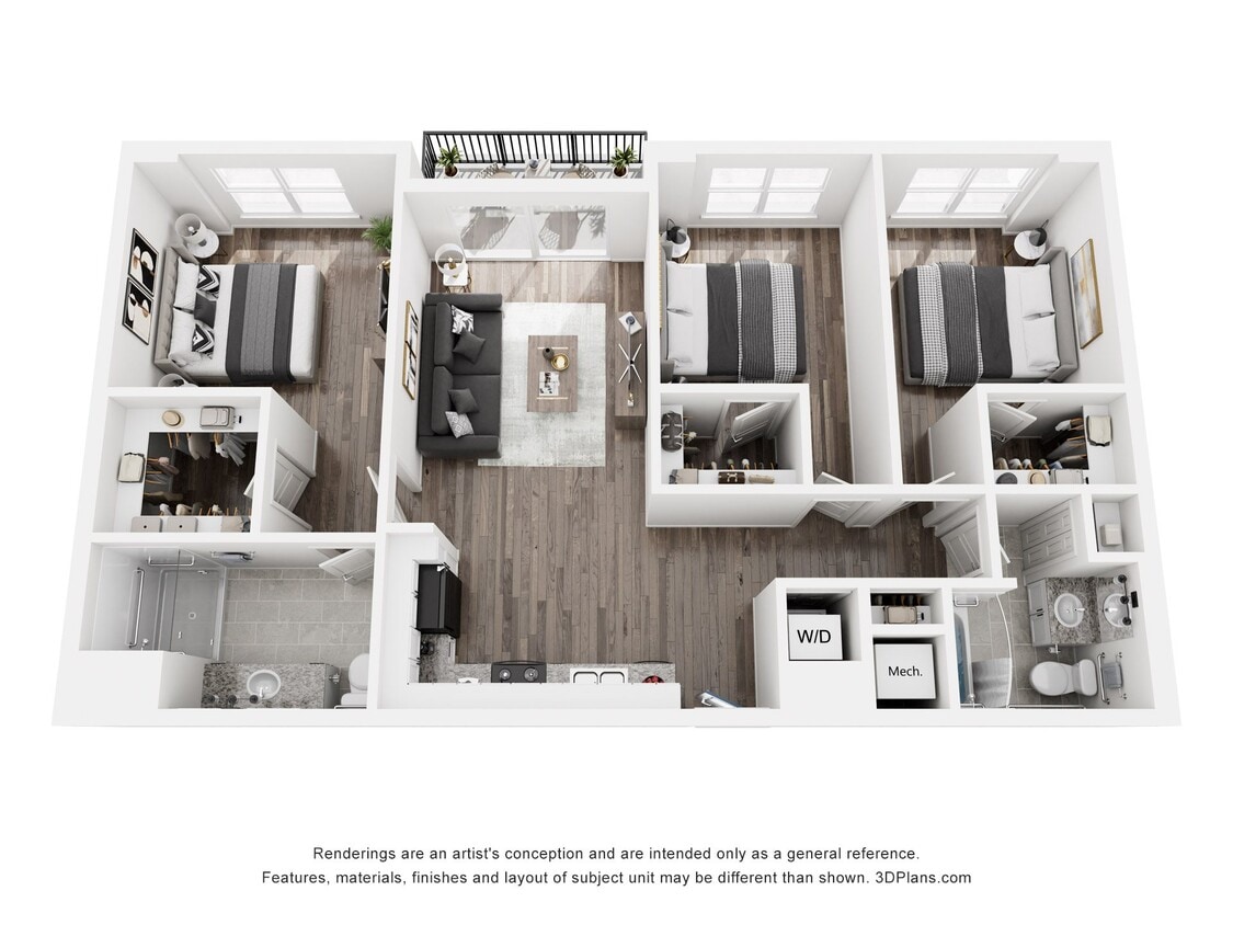 Floorplan - Courtside Apartments II