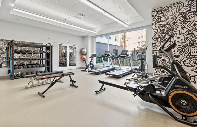 Sala de fitness totalmente equipada - The Parkside Fishtown