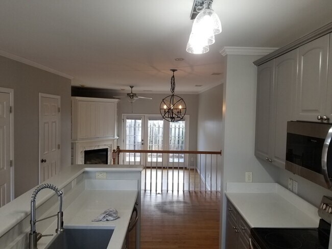 Sunken Living Room with Gas Fireplace - 105 Ellington Oaks Ct
