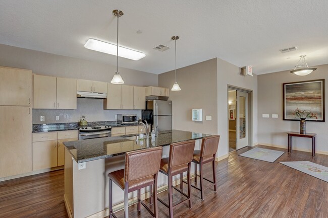 Community Kitchen - Central Pointe Luxury Apartments