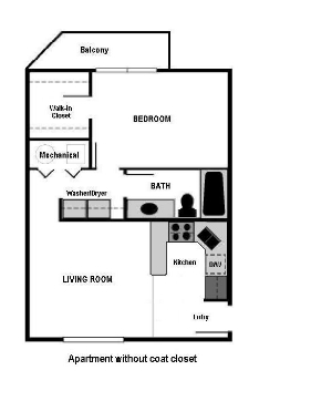 1BR/1BA - Parkside Apartments