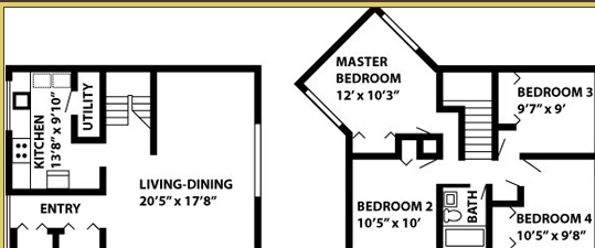 4HAB/1BA - Mountain View Apartments and Townhomes