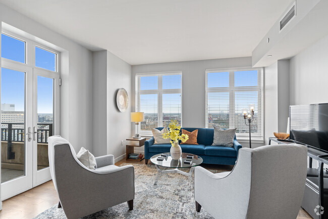 2BR, 2BA - 1,173SF - Living Room - The Alexander