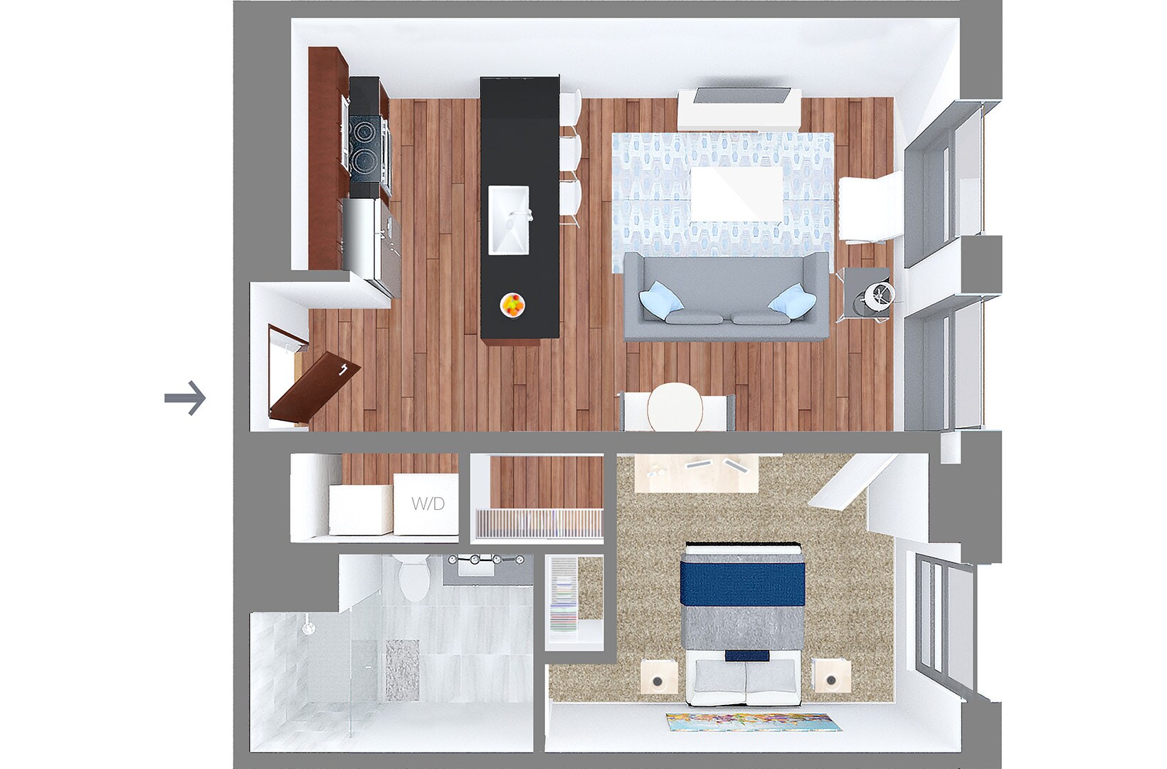 The Terminal Tower Residences – Suite Style B1