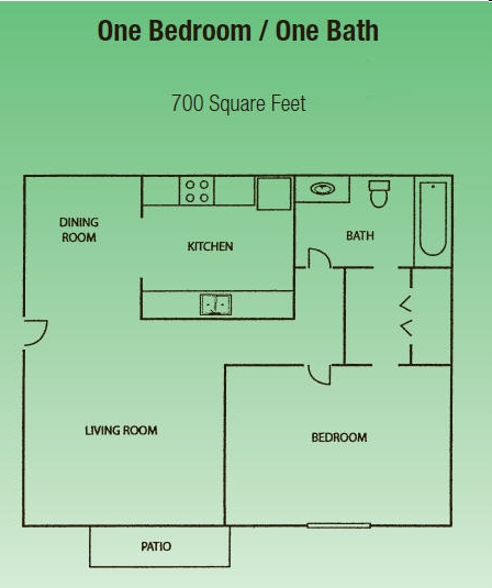 1BR/1BA - Summerwind Apartments