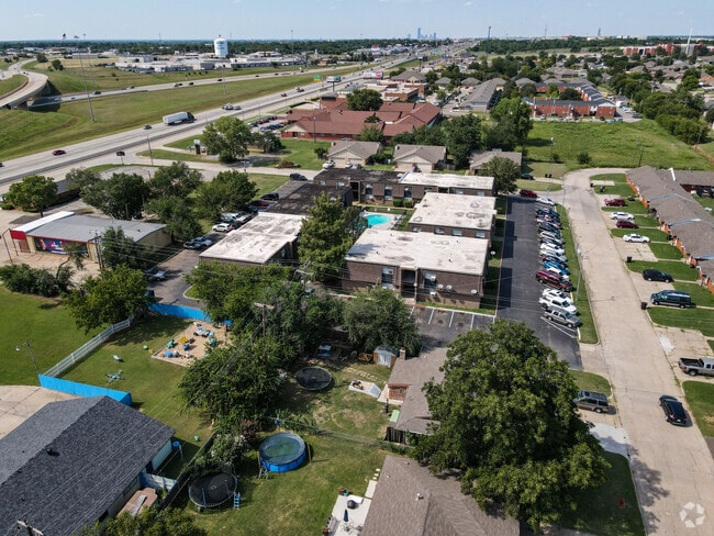 Aerial - Looking North - Chalet Apartments