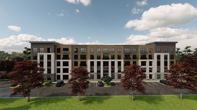 Representación exterior frontal - Residences at Patapsco 55+