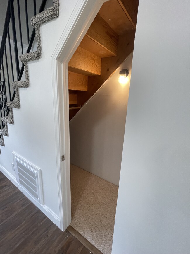 Storage under stairs - 101 W Barton Ridge Rd