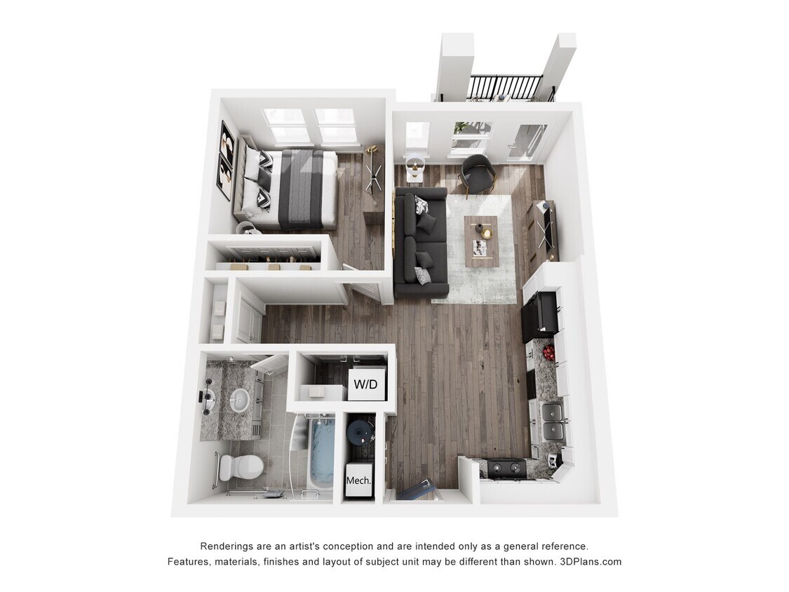 Plano de planta - Courtside Apartments II