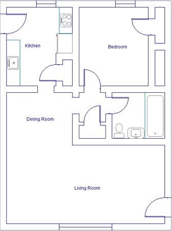 Floorplan - Roosevelt Garden Apartments