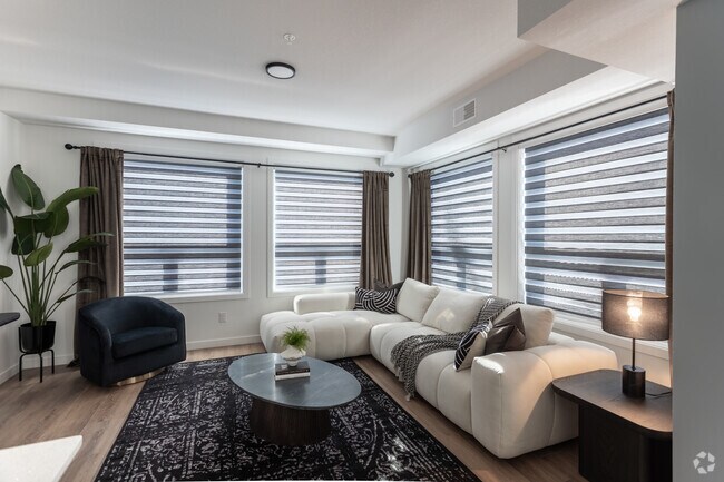 2 chambres, 2 salles de bain - 1045 pi2 - Salon - The Pointe at Riverview