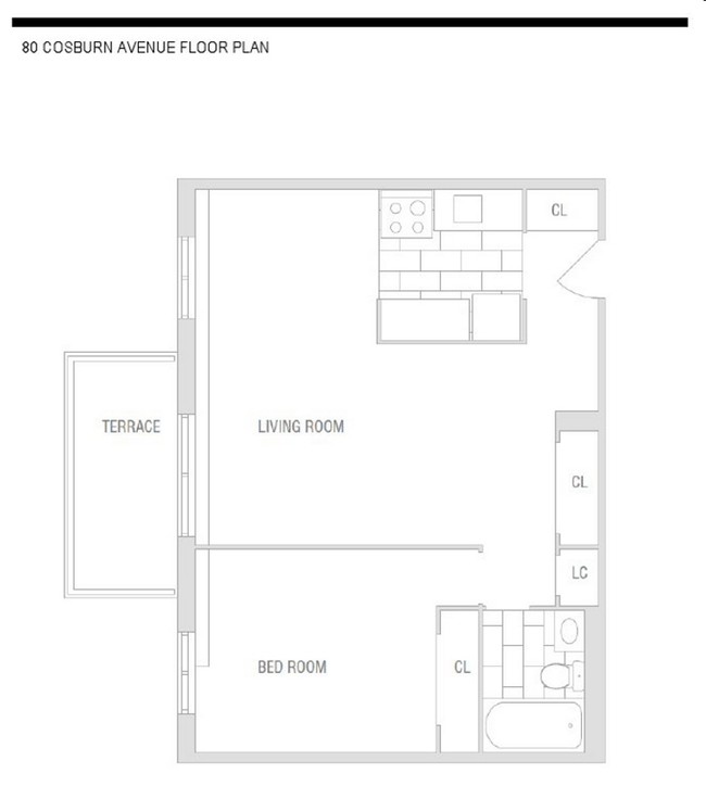 1BR/1BA - Cosburn Apartments