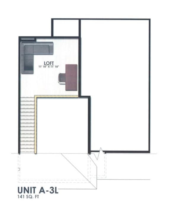 Plano de planta A3 - Loft - Albertson Village