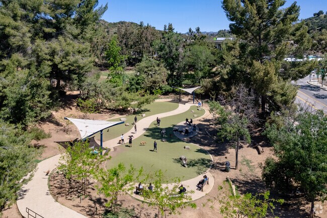 Bring your furry friend to the Eagle Rock Dog Park, located in the Eagle Rock neighborhood.