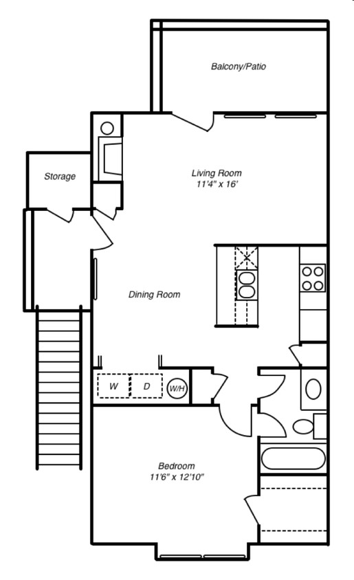 1HAB/1BA - Courtyard Apartments and Mini Storage