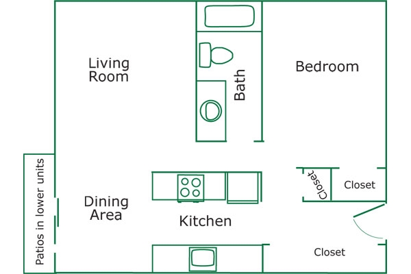 Plano de planta - The Maples Apartments