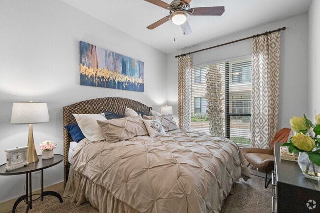 1BR, 1BA - 631SF - Primary Bedroom - 7-Seventy