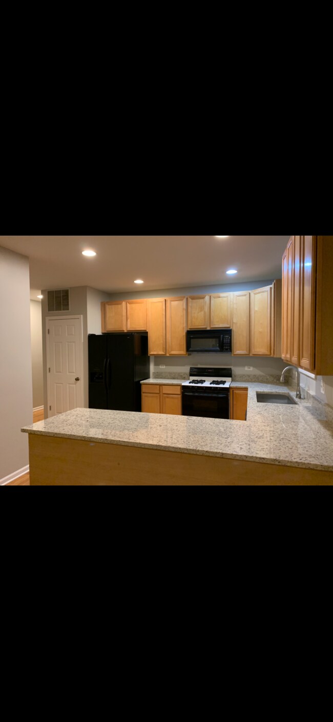 Kitchen with granite and stainless steel appliances to come - 1241 N Maplewood Ave
