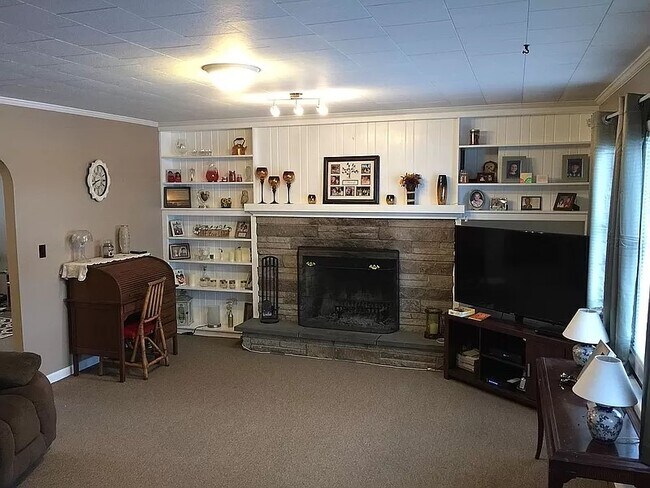 LR w fireplace and built ins - 2 Ludlow Ave