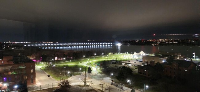 Nighttime View - Belle Isle Bridge - 250 E Harbortown Dr