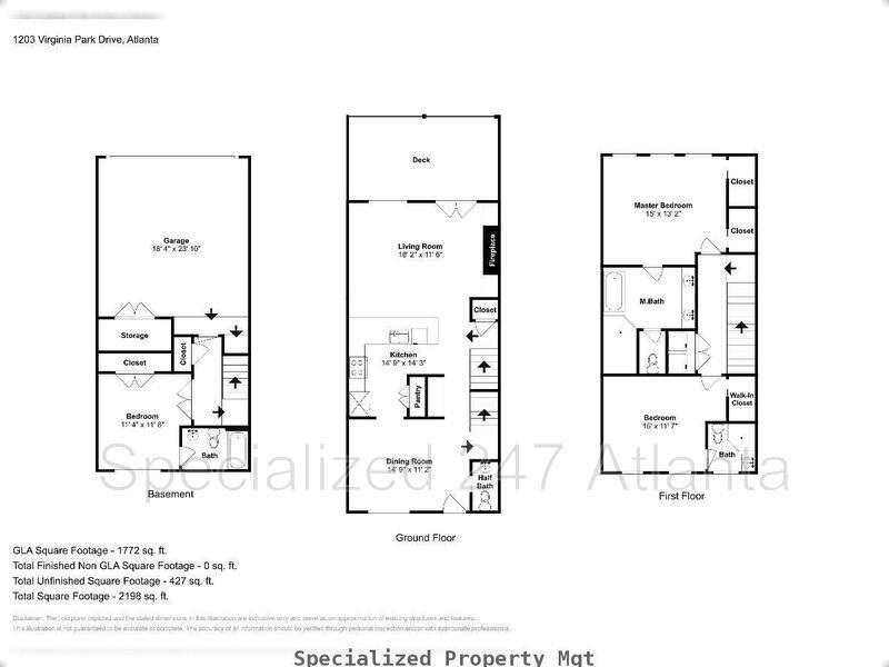 1203 Virginia Park Dr, Atlanta, GA 30306 Townhome Rentals in Atlanta