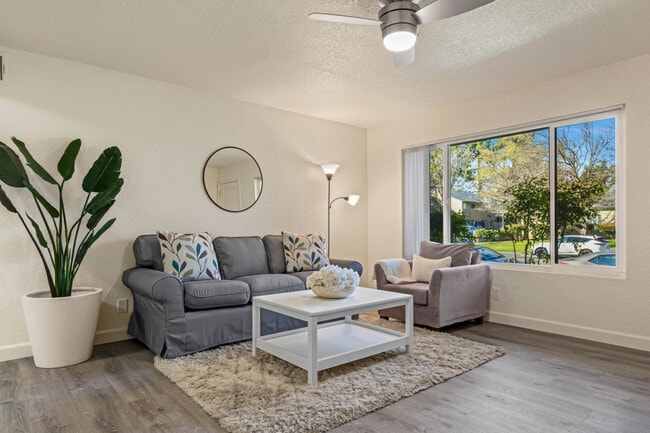 Sala de estar de lujo - Aggie Square Apartments