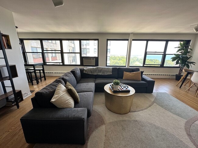 Living room (couch can be loaned) - 3420 N Lake Shore Dr