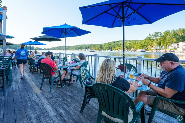 Enjoy the view from the deck at Shibleys at the Pier.
