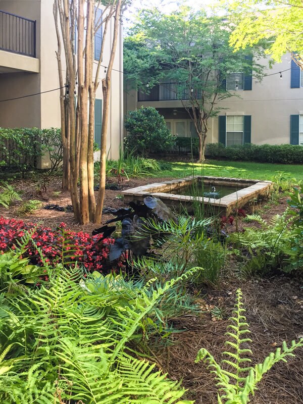 Peaceful courtyard with a water feature - 1861 Norman Bridge Rd