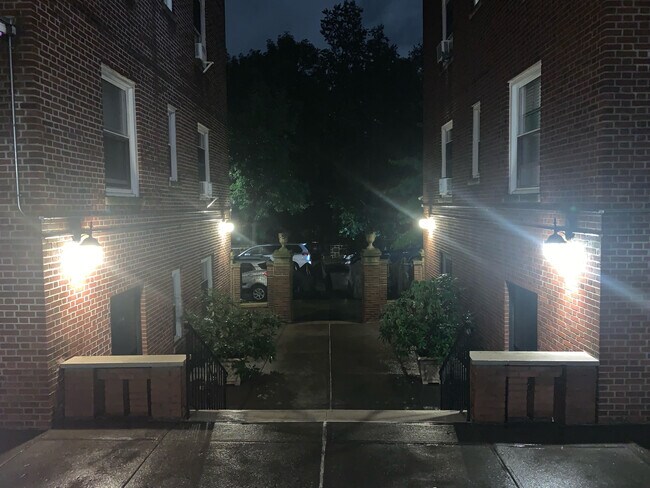 Building entrance night - 720 W 173rd St