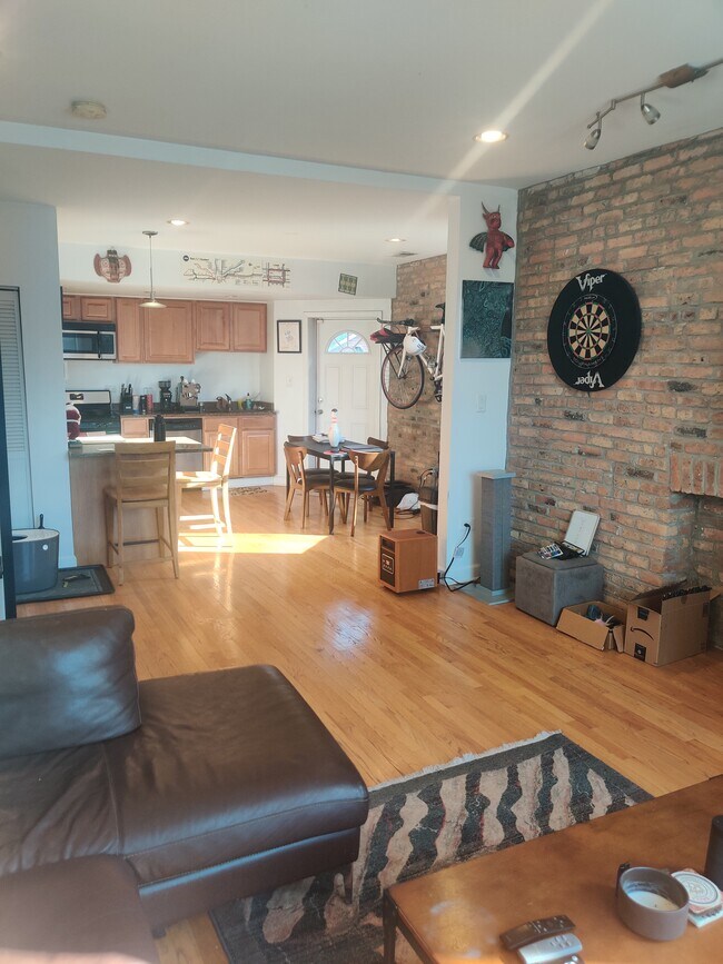 Living Room/Kitchen - 1143 N Mozart St