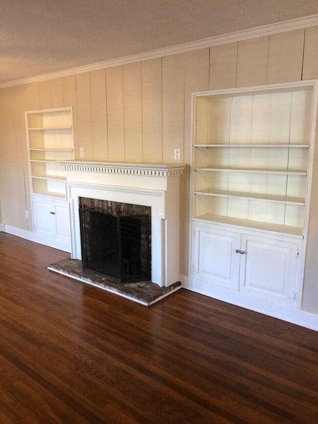Living Room Fireplace with Built Ins - 1623 Ivy St