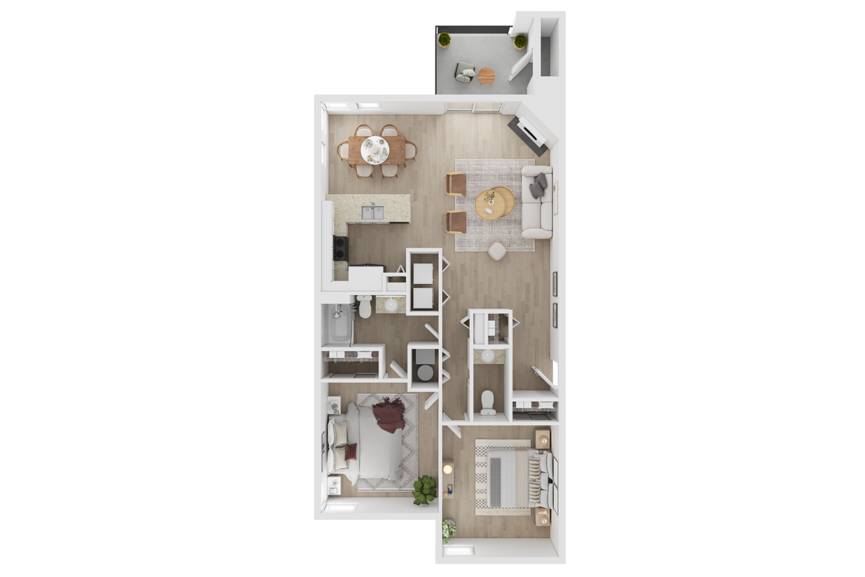 2 habitaciones - Highland Park
