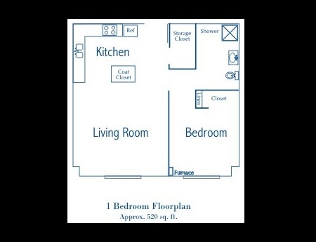 1HAB/1BA - Sunflower Apartments