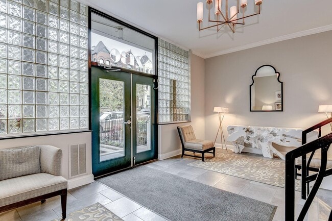 Main entrance to the building - 2130 N St NW