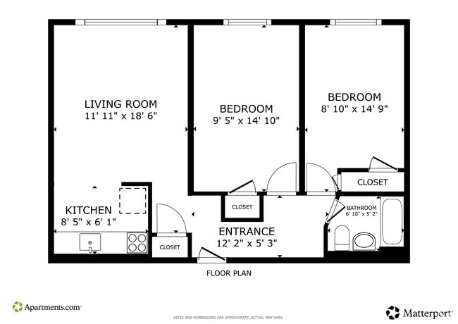 2BR, 1BA - 555SF - 2355 Lake Shore Blvd W