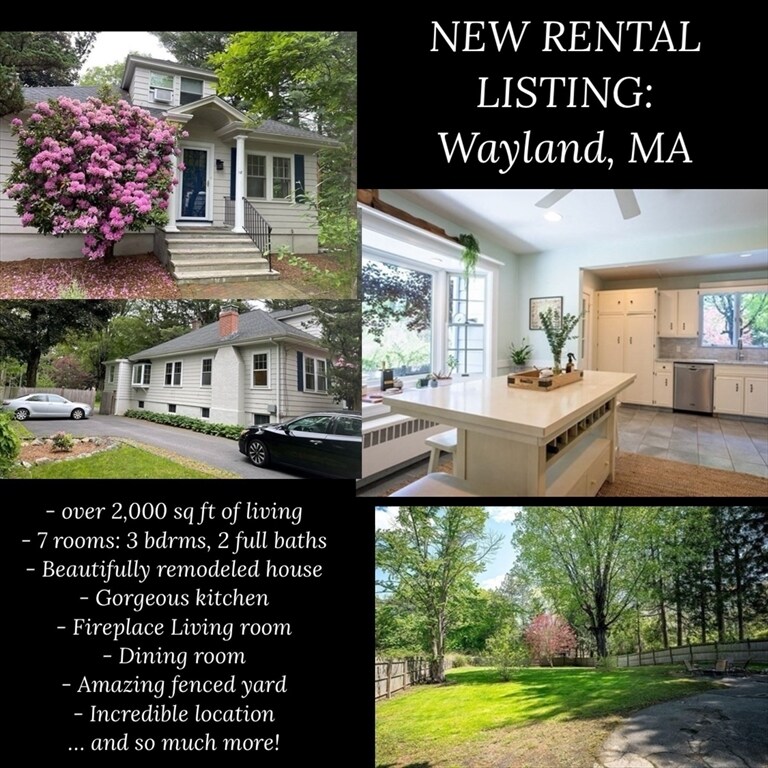 18 Oak St, Wayland, MA 01778 House Rental in Wayland, MA