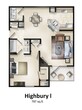 The Highbury (1 Bed / 1 Bath / Sunroom or Patio)