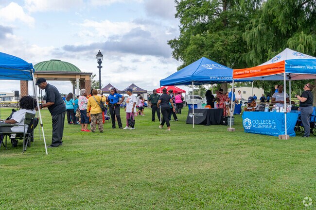 Downtown Elizabeth City locals enjoy popular events throughout the year at Waterfront Park.