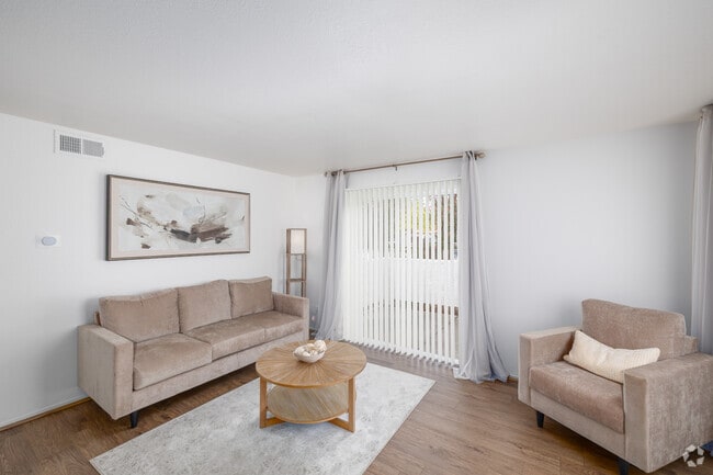 2 habitaciones, 2 baños - 580 pies cuadrados - Sala de estar - Riverpark