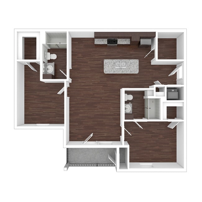 2 Bedroom 2 Bath 1162 Sq. Ft. - Seacoast Apartments